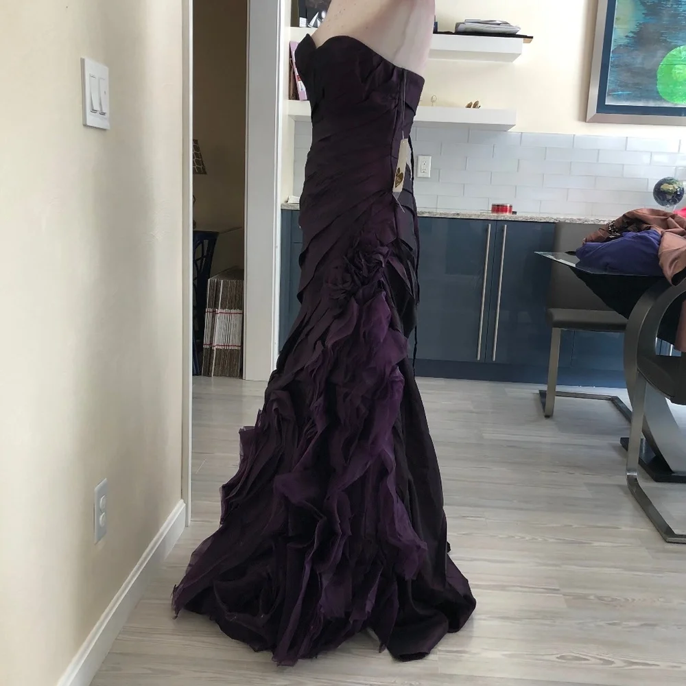 Eggplant Vertical Ruffles - Picture 2 of 14